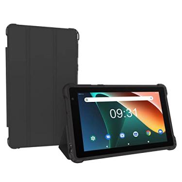 Imagem de Tablet de 7 polegadas com capa, tablet PC Android, armazenamento de 32 GB, 4 GB, RAM, processador quad-core, tablet Android, câmera dupla, WiFi, tablets de computador BT (com capa para tablets)