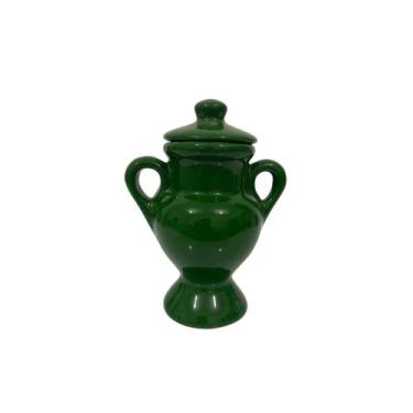 Imagem de Quartinha pequena com asa verde 16 cm modelo 1012 - CASA FÉ
