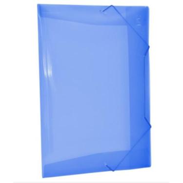Imagem de Pasta Plástica Aba Com Elástico Line Ofício Azul DAC