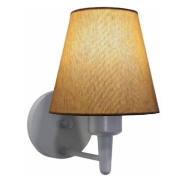 Imagem de Arandela Parede Vivare Md-2004 Cinza Cúpula em Tecido - Bivolt, Cinza-