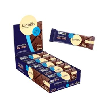 Imagem de Kit com 20 Tabletes de Chocolate ao Leite Zero Açúcar de 20g cada - Laciella