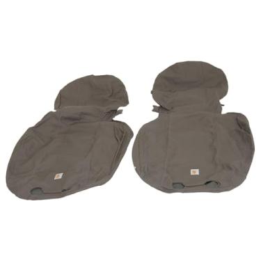 Imagem de Covercraft Capas de assento personalizadas Carhartt SeatSaver | SSC3480CAGY | Assento de banco 40/20/40 da 1ª fileira | para Ford F-150, 2019-2022 F-250/F-350 | Cascalho