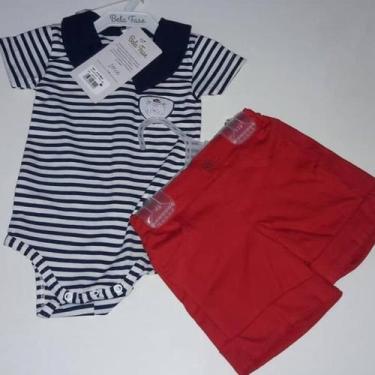 Imagem de Conjunto masculino verão body e shorts  roupa de bebê menino - Bela Fa