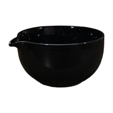 Imagem de DimyFew Cerimônia de chá feita à mão matcha tigela 560ml Matcha Mixing, tigela de chá de porcelana para família, amigos amantes de chá iniciantes, Preto