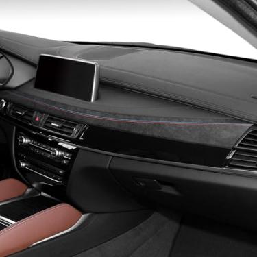 Imagem de BETTERHUMZ Adesivo do painel do painel do console central do carro compatível com BMW F15 F16 X5 X6 Series 2014-2018 para Alcantara Suede Co-Pilot Painel lateral do passageiro acabamento acessórios