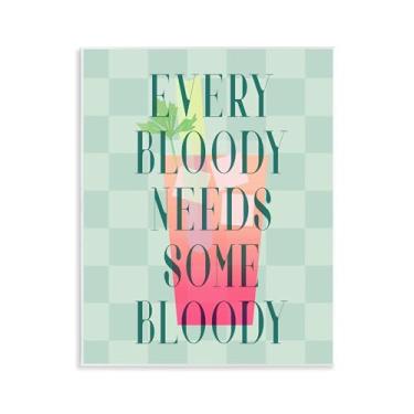 Imagem de Stupell Industries Design de arte de parede de coquetel Bloody Mary por Daphne Polselli, 28 x 35 cm