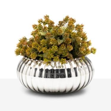 Imagem de Arranjo Verdinho Planta Artificial Decoração Vidro Espelhado - Florali