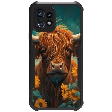 Imagem de RWUTYTIUL Capa para Moto Edge Plus 2023 de 6,7 polegadas, capa protetora ultrafina de silicone macio à prova de choque para Motorola Edge+ 2023/Moto X40/Moto Edge 40 Pro, flores de vaca