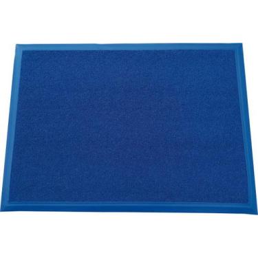 Imagem de Tapete Capacho Vinil 12mm com Borda 67x97Cm - MCores,  Azul Royal