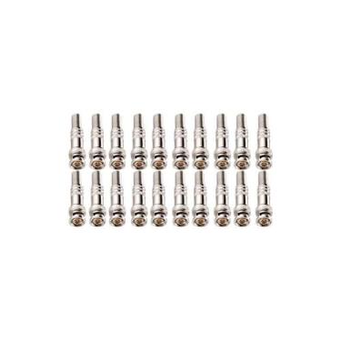 Imagem de Kit 20 Conectores Plug BNC Macho com Mola de parafuso - Tudo Forte