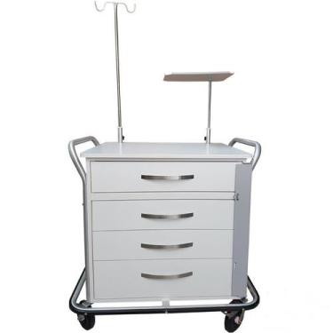 Imagem de Carrinho de emergência parada cardíaca para uti e sala de ressonância 