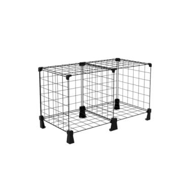 Imagem de Estante Organizadora de Livros e Discos de Vinil LPs com Nichos 40x40cm Prateleira Multiuso Livreiro de Aço Ideal para Roupas (Preto, 2 Nichos (45x80x40cm))