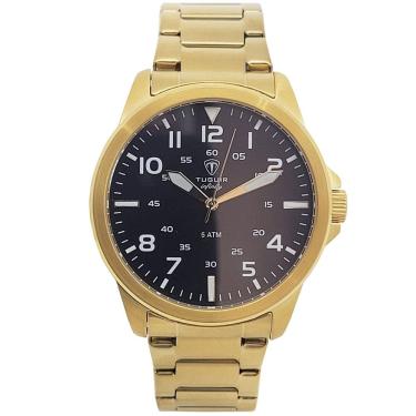 Imagem de Relógio Masculino Tuguir Analógico Infinity TGI37097 Dourado e Preto