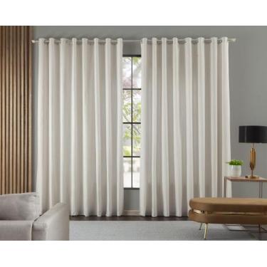 Imagem de Cortina Para Sala e Quarto Madras 4,00x2,80 Ilhos Cromado. - CONFECÇÕE