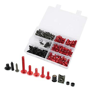 Imagem de Kit de Parafusos M5 M6, Parafusos de Carenagem de Alumínio de Boleto de 198 Unidades para a Maioria das Motocicletas, Prata Preto Vermelho Azul Verde Dourado Com Hardware para