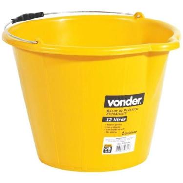 Imagem de Balde Plástico Extra-Reforçado 12 Litros Amarelo - 33.15.012.002 - VON