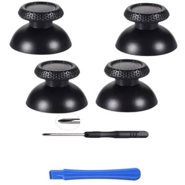 Imagem de 2 pares pretos de substituição para controle de PS5, joystick analógico personalizado compatível com PS5, para PS4 todos os modelos de controladores universais - controle não incluído