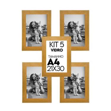 Imagem de Porta retrato de Vidro 21x30cm Kit com 5 Unidades Lembrancinha de Fest