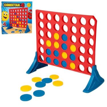 Imagem de Jogo Conecta 4, Jogo de Estratégia e Raciocínio, 42 Fichas, Tabuleiro 31,5 cm