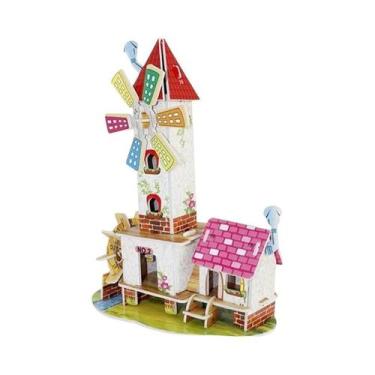 Imagem de Crianças 3D DIY Puzzle Castelo Modelo Desenho Animado Brinquedo De Pap
