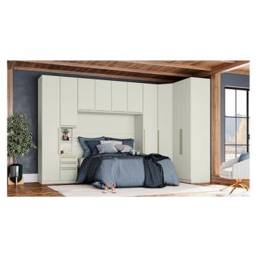 Imagem de Quarto Modulado Casal Ambiente Composição 3 New Predileto 6 Peças Areia - Henn