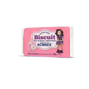 Imagem de Massa De Biscuit Acrilex 90g Colorida - Escolha As Cores, Rosa