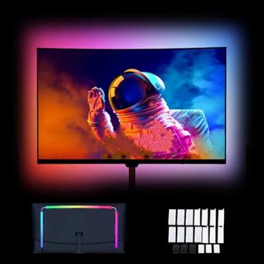 Imagem de VBESTLIFE Luz de Fundo LED de Monitor de 2,4 Polegadas, Luzes de Tira LED USB de 5V que Sincronizam Com a Cor da Tela ou Música, Barra de Luz de Computador RGB Atrás do Monitor