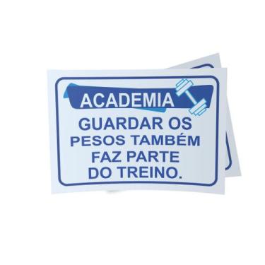 Imagem de Kit 3 Placas sinalização EM PVC PL(06) - Tema: Academia - Sem Marca