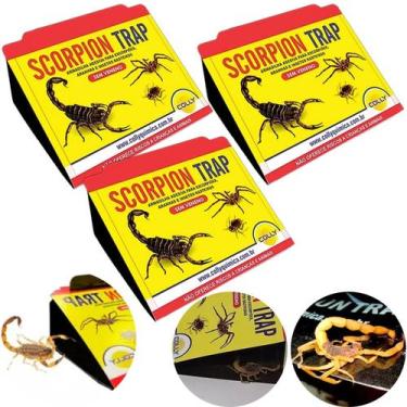 Imagem de Kit 3 armadilha adesiva scorpion trap para escorpiões e insetos rastei