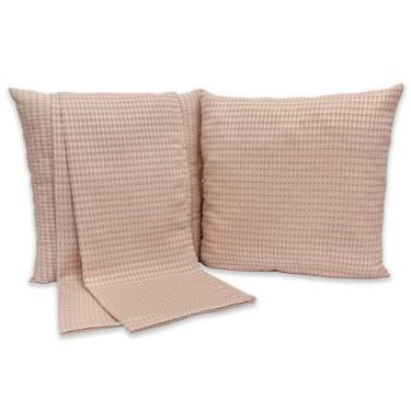 Imagem de Kit 1 Peseira SOLTEIRO + 1 Capa de Almofadas 40cm x 40cm Piquet Favinh