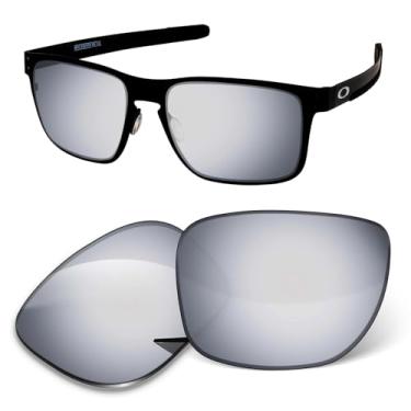 Imagem de Lentes de substituição de 1,6 mm compatíveis com óculos de sol Oakley Holbrook Metal OO4123, antiarranhões e resistentes a impactos, Prata escura espelhada, One Size