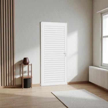 Imagem de Porta Aço Laminada Ligth 215 x 81 Cm - R-120 Pintura Epox - Branco