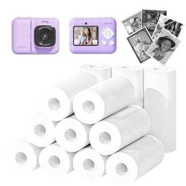 Imagem de ETIKEZ Papel para câmera de impressão instantânea infantil, conjunto de refil de impressão térmica para câmera infantil, compatível com ETIKEZ Funshot 20, papel de impressão térmica para câmera HD