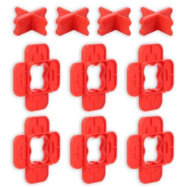 Imagem de 10 peças de ferramenta espaçadora de deck de vários tamanhos 4 em 1, espaçadores de deck ABS (5/81.3 cm, 5/40.6 cm, 3/40.6 cm, 1/10.2 cm) espaçadores sortidos para composto, PVC, madeira e placa