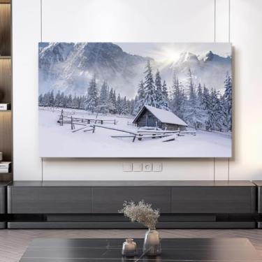 Imagem de Capa contra poeira para TV interna de 32 a 80 polegadas Capa protetora moderna à prova de poeira e sol para TVs LCD/LED Capa de monitor universal para pendurar/mesa compatível com neve | | 80