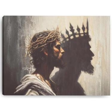 Imagem de Arte de parede Fantasy Artists Jesus is the King Christian 30x40cm
