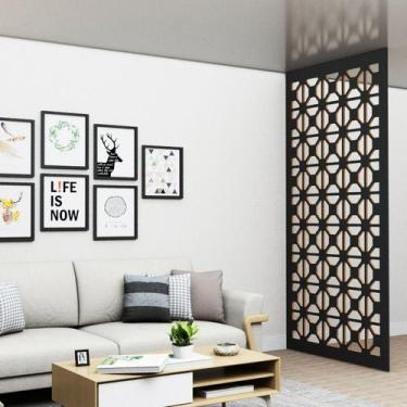 Imagem de Painel Vazado Divisória MDF Madrid Preto - Decore Painéis e Divisórias