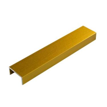 Imagem de Listelo Largo Tibre em Alumínio 20mmx10mm - Homeney, Ouro Fosco, 2m