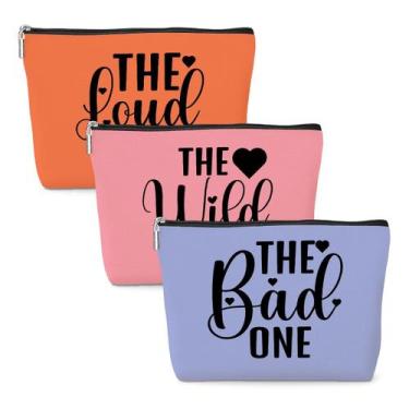 Imagem de Conjunto de bolsas de cosméticos Jeilink, 3 peças, bolsa de maquiagem 