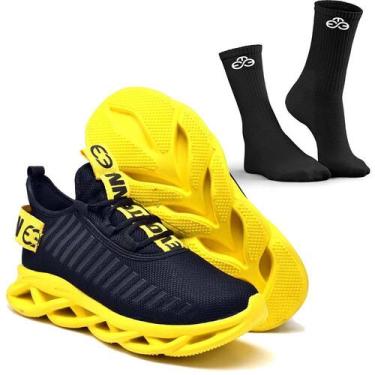 Imagem de Tênis Easy Style Feminino Evoltenn Solado Trançado Moderno + Meia, Ama