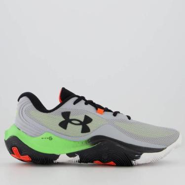 Imagem de Tênis Under Armour Buzzer 2 Cinza e Verde, 40
