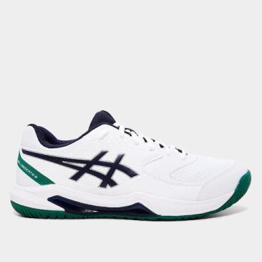 Imagem de Tênis Asics Gel-Dedicate 8 Masculino, Branco, Azul petróleo, 42