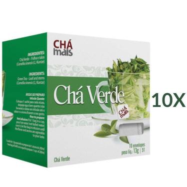 Imagem de Chá Verde Natural Vegano Cx. Com 10 Sachês Kit 10