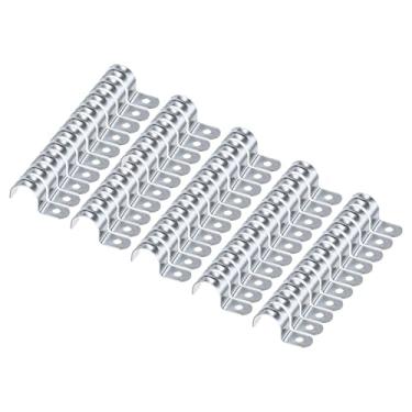 Imagem de HARFINGTON Braçadeira de conduíte de 15 peças, correia EMT de um orifício, braçadeira de tubo em U, diâmetro de tubo de 24 mm 15/16 polegadas, diâmetro de furo de 6 mm 1/4 polegada, suporte em forma