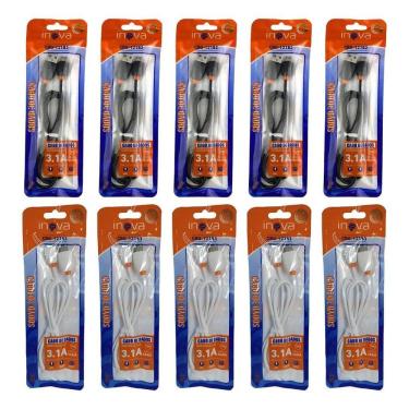 Imagem de Kit 10 Cabos Tipo C Usb  R Variado