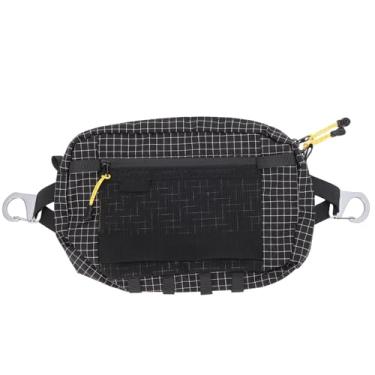 Imagem de SPYMINNPOO Bolsa de Cintura Esportiva, Pochete à Prova D'água Com Alça Ajustável, Bolsa Tipo Estilingue para Caminhadas de Grande Capacidade para Mulheres e Homens (Preta)