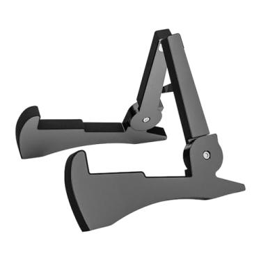 Imagem de Almencla Suporte dobrável para guitarra, portátil, leve, profissional, acessório para instrumento musical, suporte para bandolim, ideal para concertos e uso, Preto