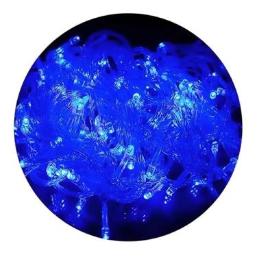 Imagem de Pisca-Pisca LED 10 Metros com 100 Lâmpadas 8 Modos de Iluminação e Efeito Gotas 110V Azul