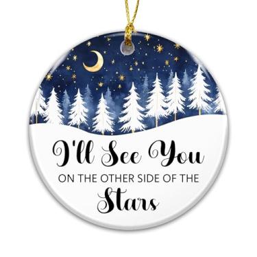 Imagem de Enfeite memorial 2025 – I'll See You on The Other Side of The Stars, ornamento de lembrança para entes queridos, presente de simpatia, lembrança de luto, condolência pela perda de família, amigo