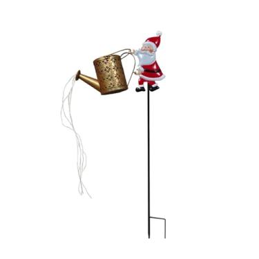 Imagem de Stgfyxgs Regador Solar em Forma de Papai Noel com Luz LED para Entrada de Garagem, Caminho Ou